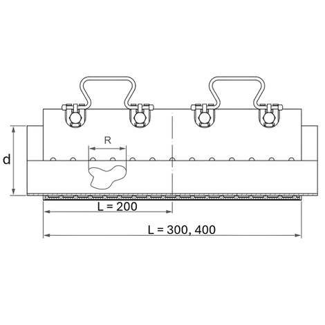 FRIACLAMP stainless steel repair clamp, one-pieced